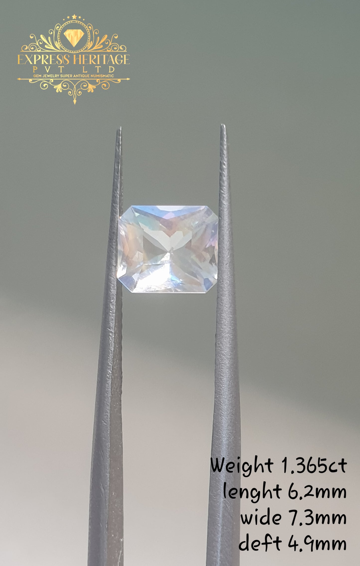 Rear Rainbow Moonstone Multicolor Glowing EH1044