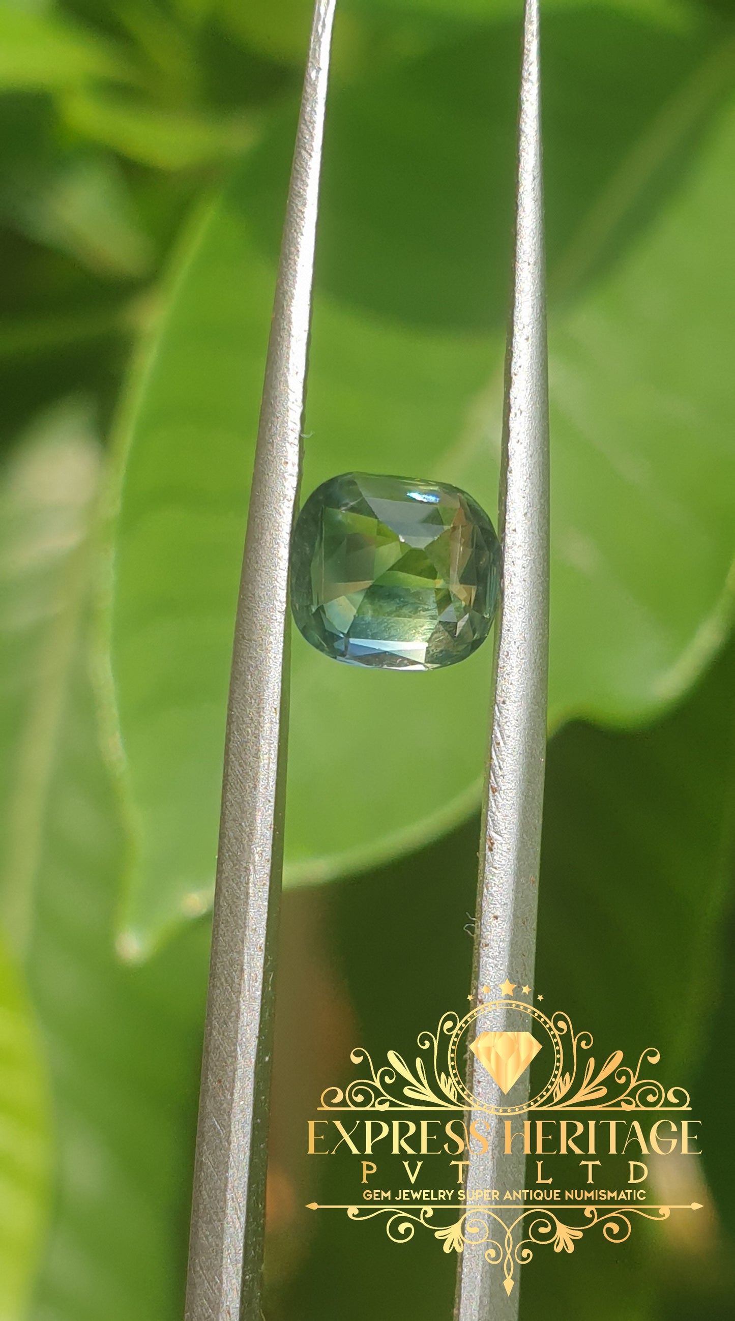 Parti Sapphir || Teal Sapphire || Blue-Green to Yellowish-Green Sapphire EH001057