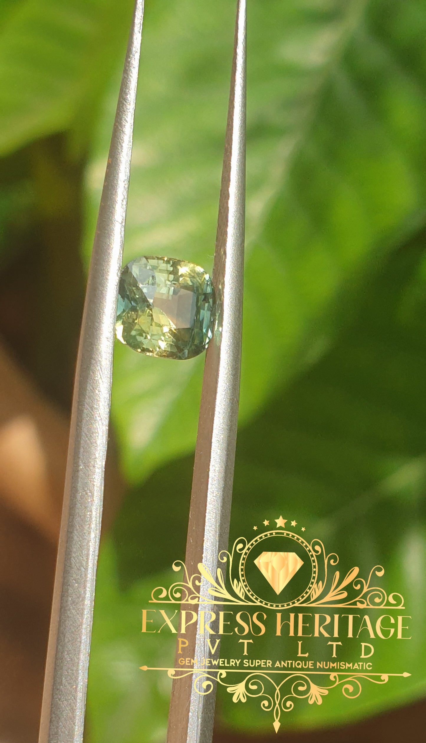 Parti Sapphir || Teal Sapphire || Blue-Green to Yellowish-Green Sapphire EH001057