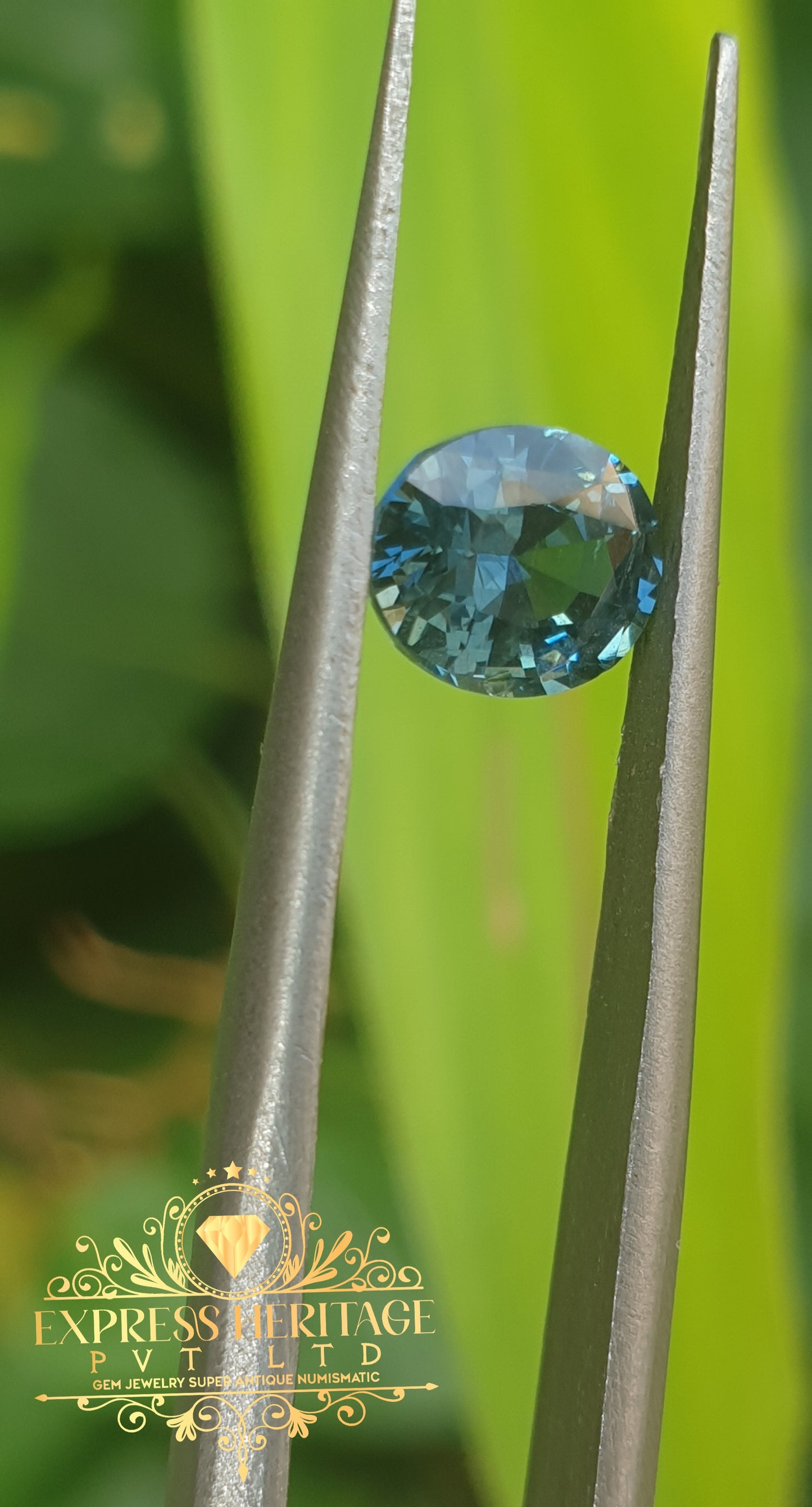 Tel Sapphir 1.190ct Blue Green Tone