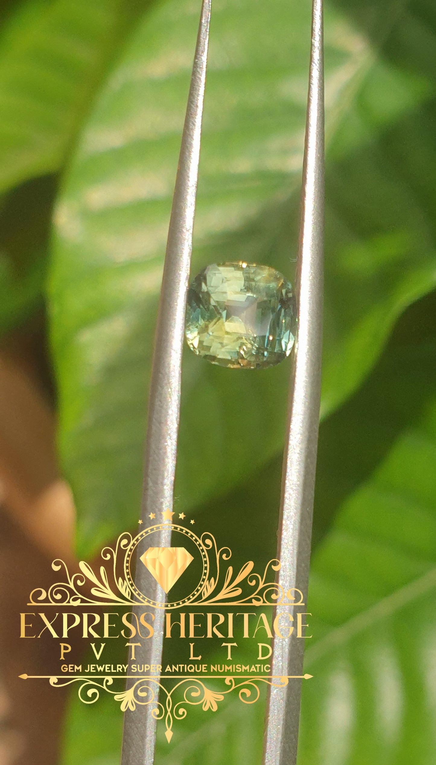 Parti Sapphir || Teal Sapphire || Blue-Green to Yellowish-Green Sapphire EH001057