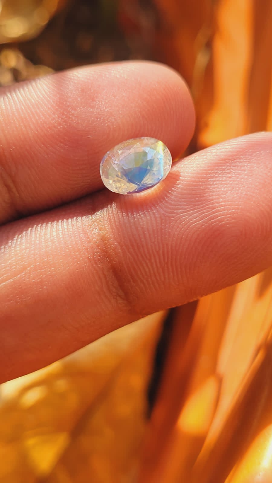 Natural Rainbow Moonstone 🌈 Multicolor (Rear)Beautiful Mystical Gemstone