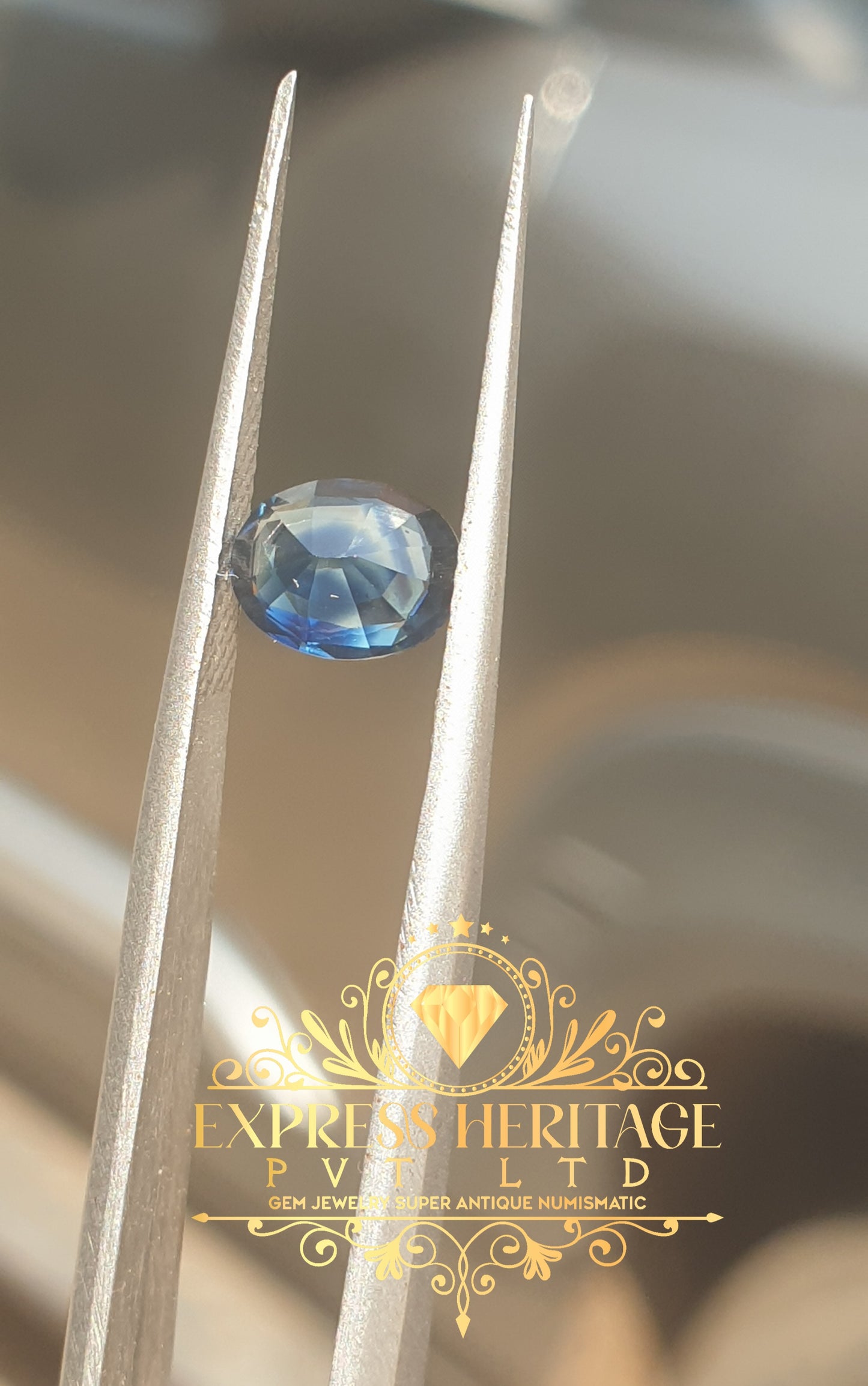 Vivid Blue to Violetish Sapphir 1.270ct EH1034