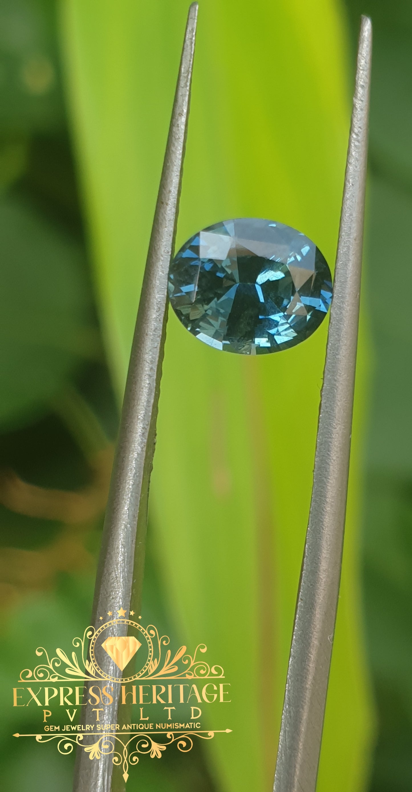 Tel Sapphir 1.190ct Blue Green Tone