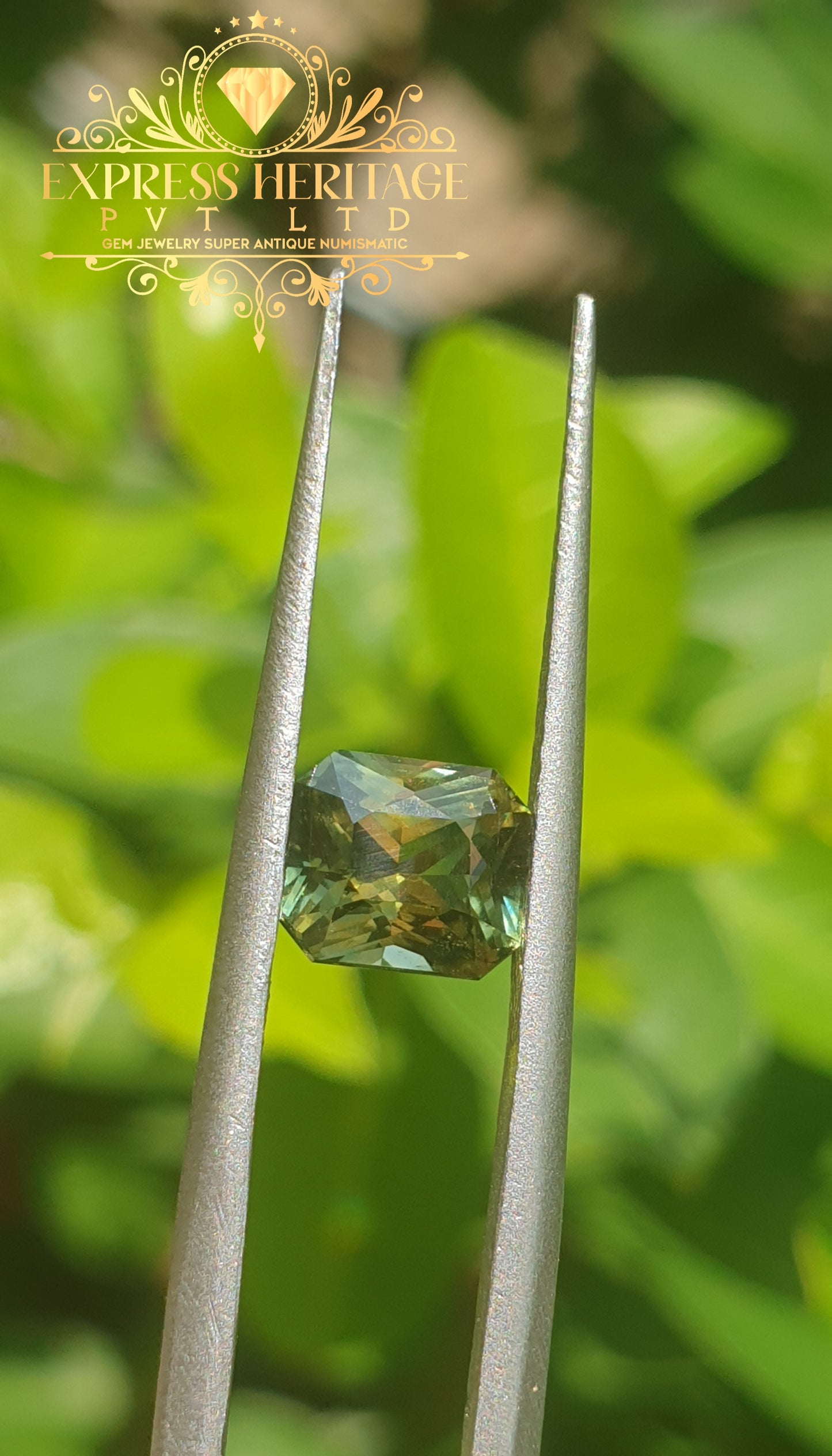 Teal sapphire || Parti Sapphire || Green-Yellow Blue Hues Multicolor Sapphir