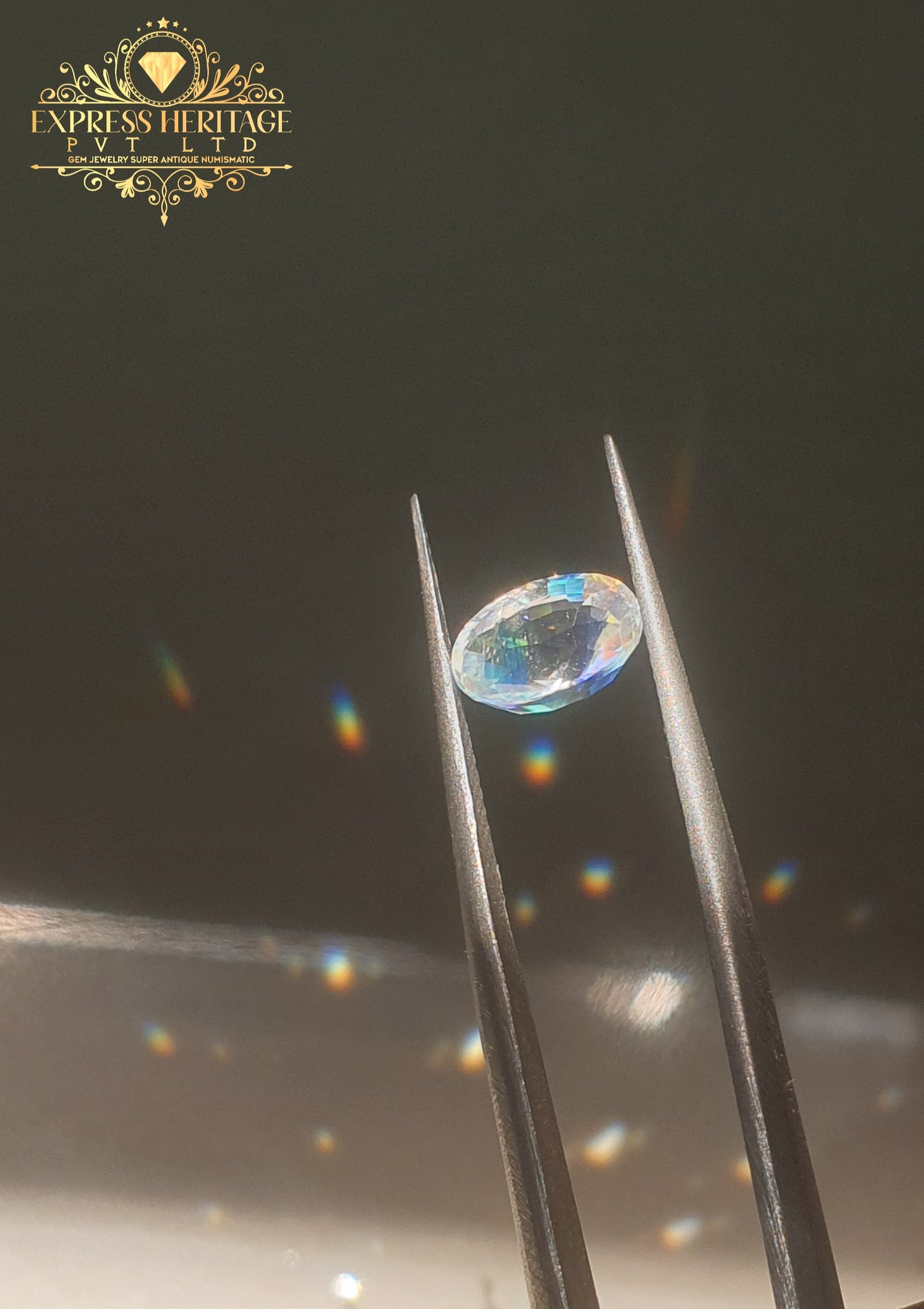 Rear Rainbow Moonstone Multicolor Glowing EH1041