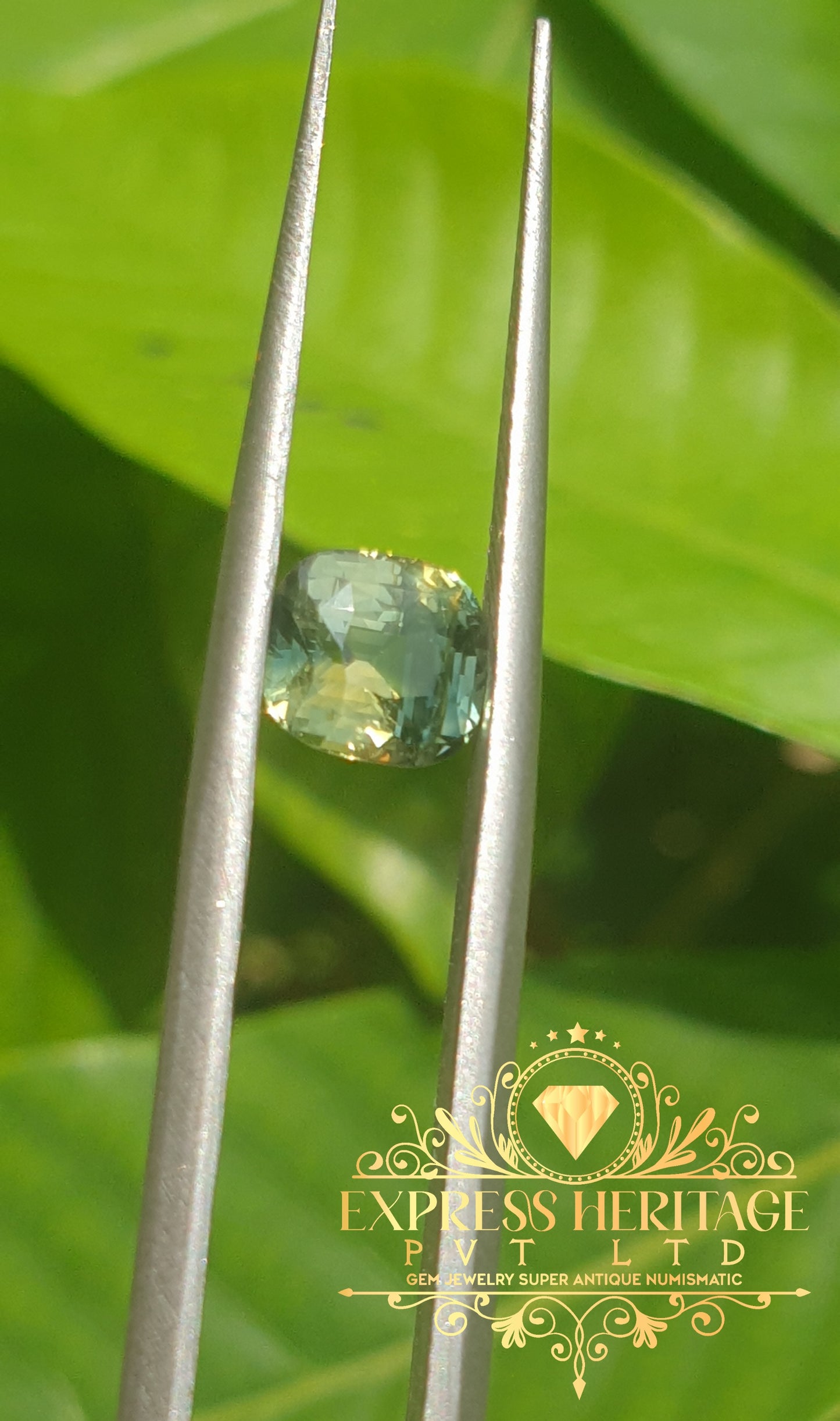 Parti Sapphir || Teal Sapphire || Blue-Green to Yellowish-Green Sapphire EH001057