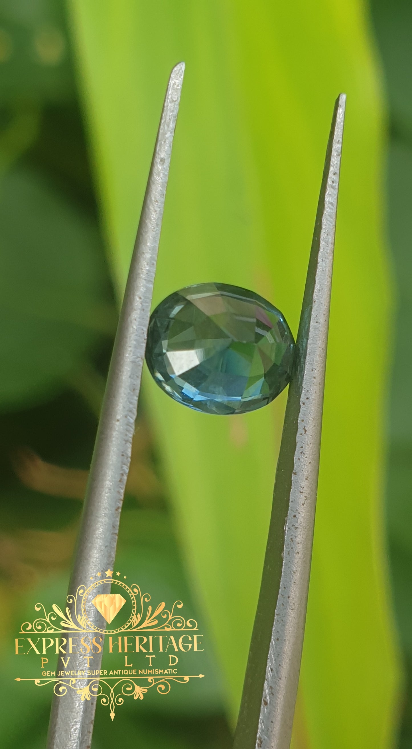Tel Sapphir 1.190ct Blue Green Tone