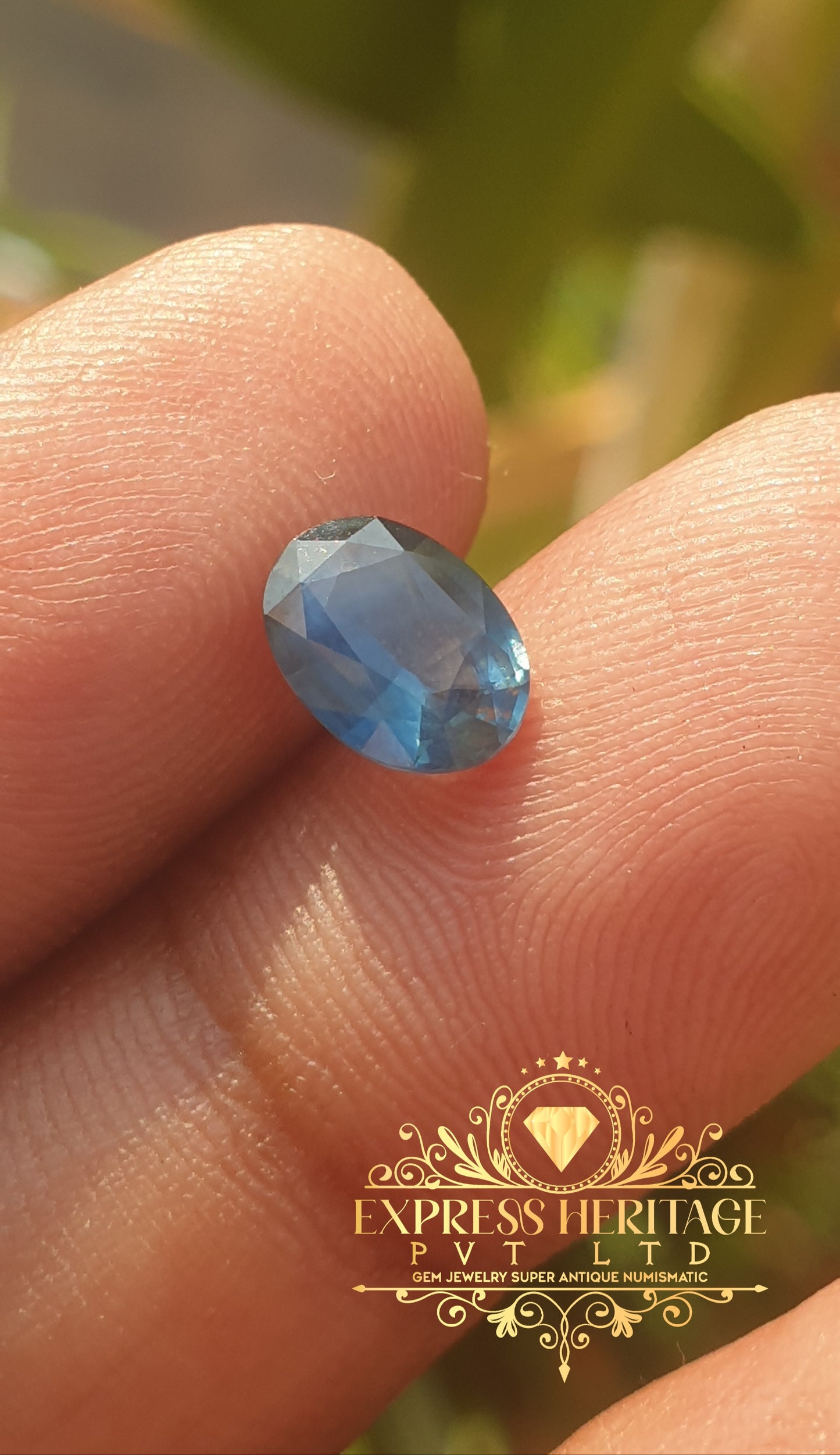 Tel Sapphir 1.250ct Unique Blue Green Sapphir