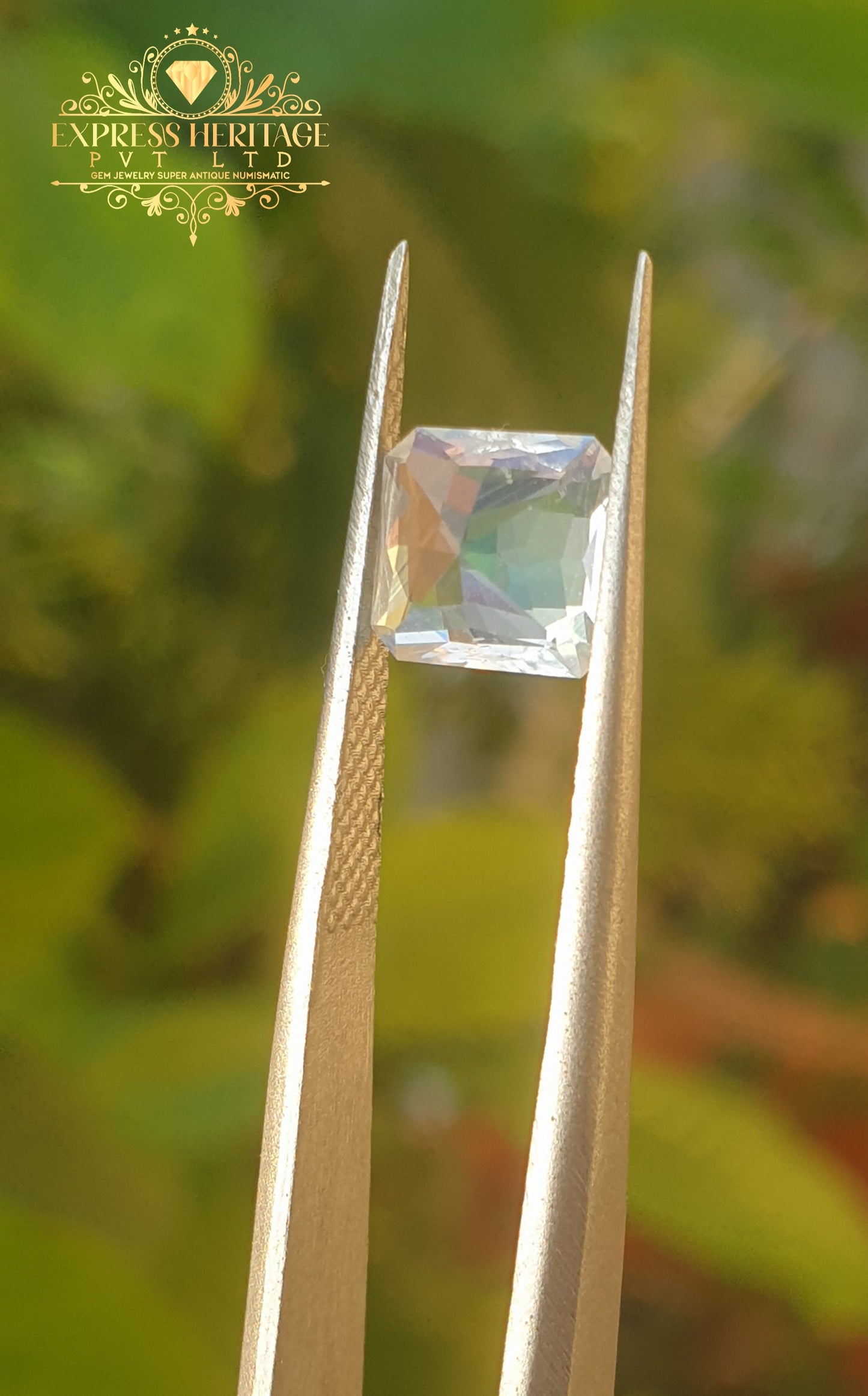 Rear Rainbow Moonstone Multicolor 1.440 ct