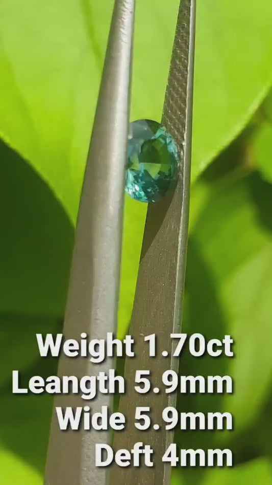 Natural Blue-Green Teal Sapphire – 1.70 ct (EH1056)
