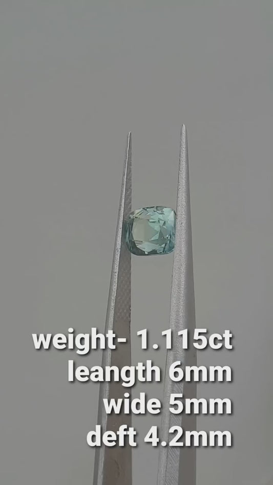 Blue Green Tel Sapphir 1.115ct EH1055 ! Bio-Color Sapphir ! Gemstone for Fine Jewelry