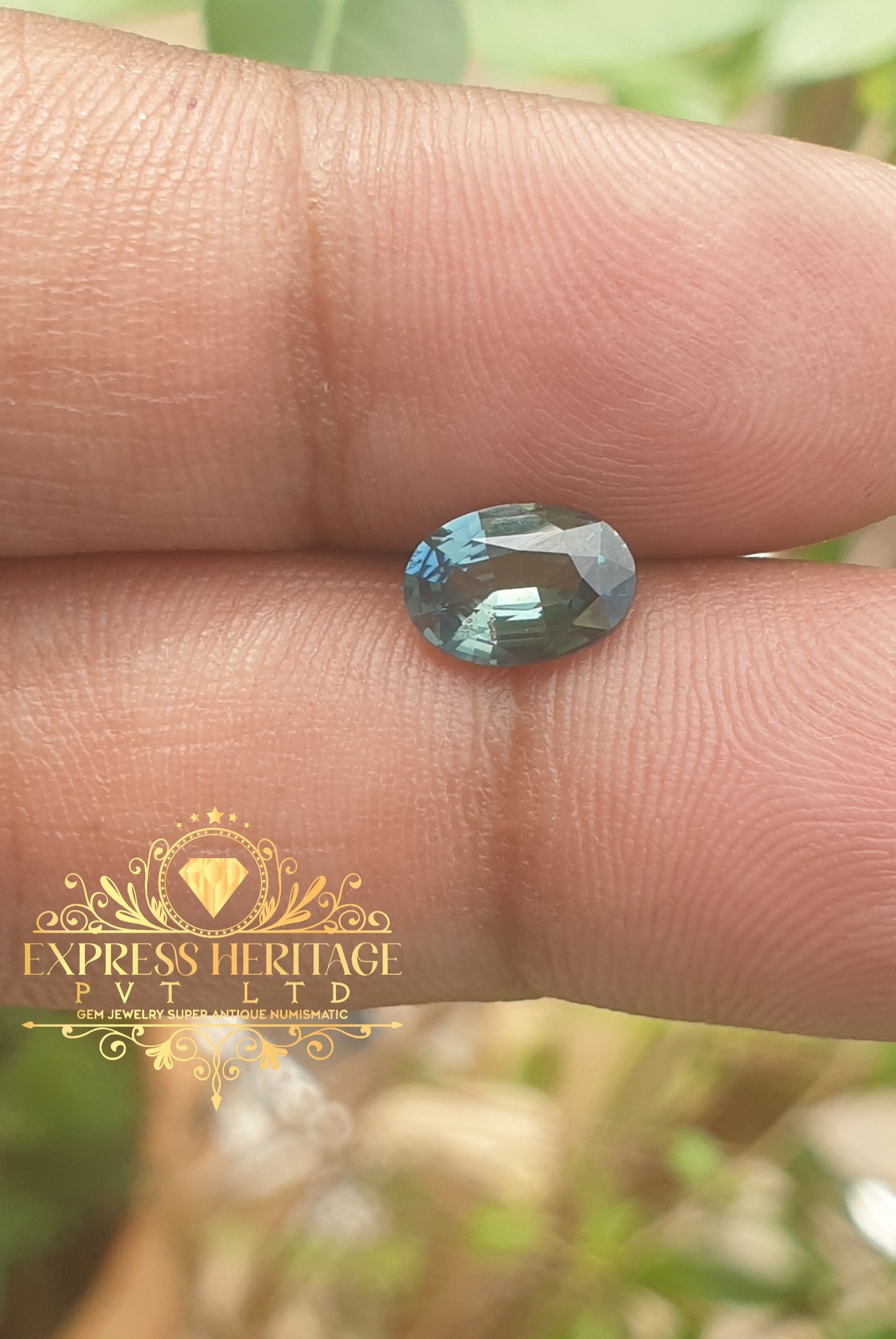 Tel Sapphir 1.60ct Blue Green Color