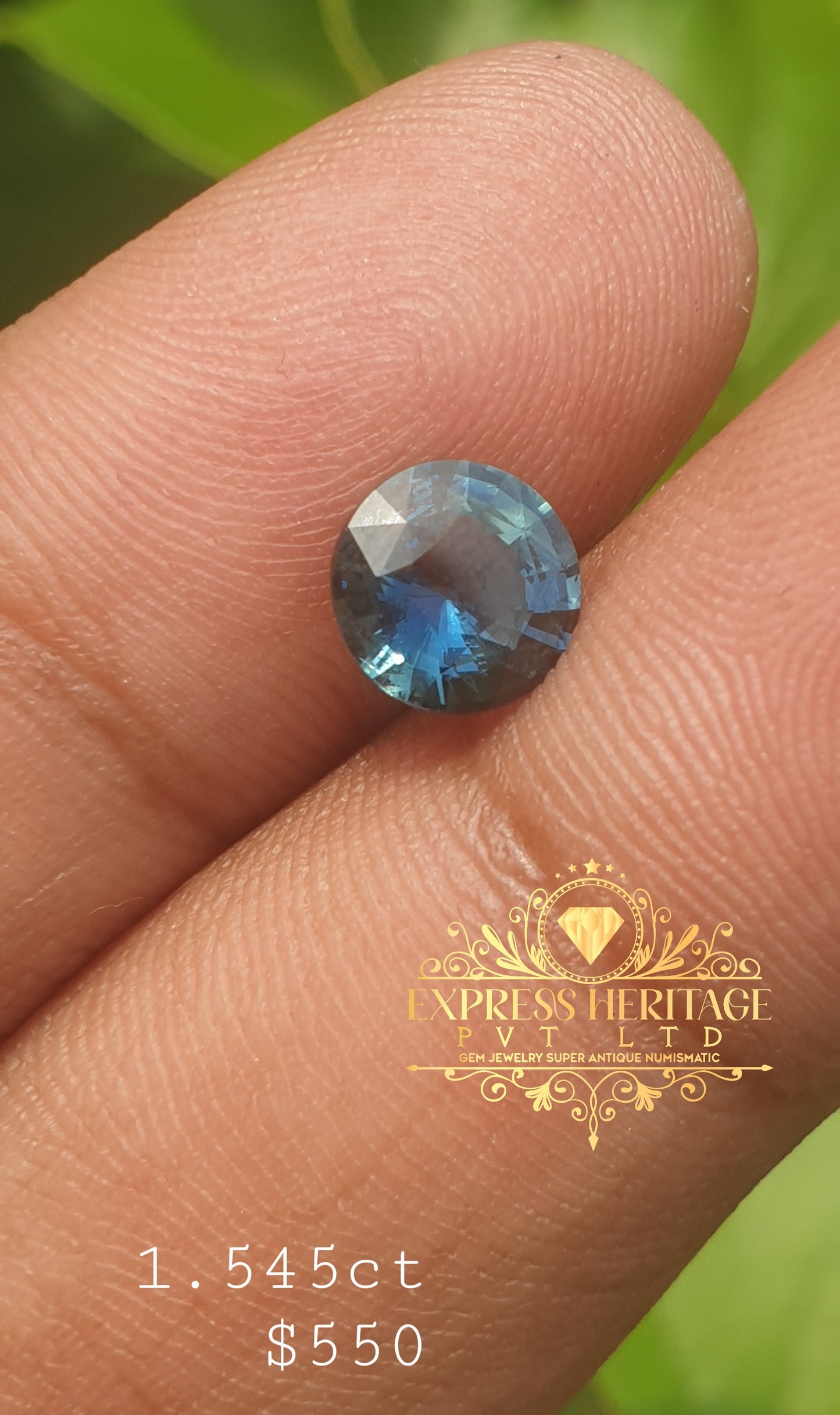 Tel Sapphir 1.545ct Blue Green