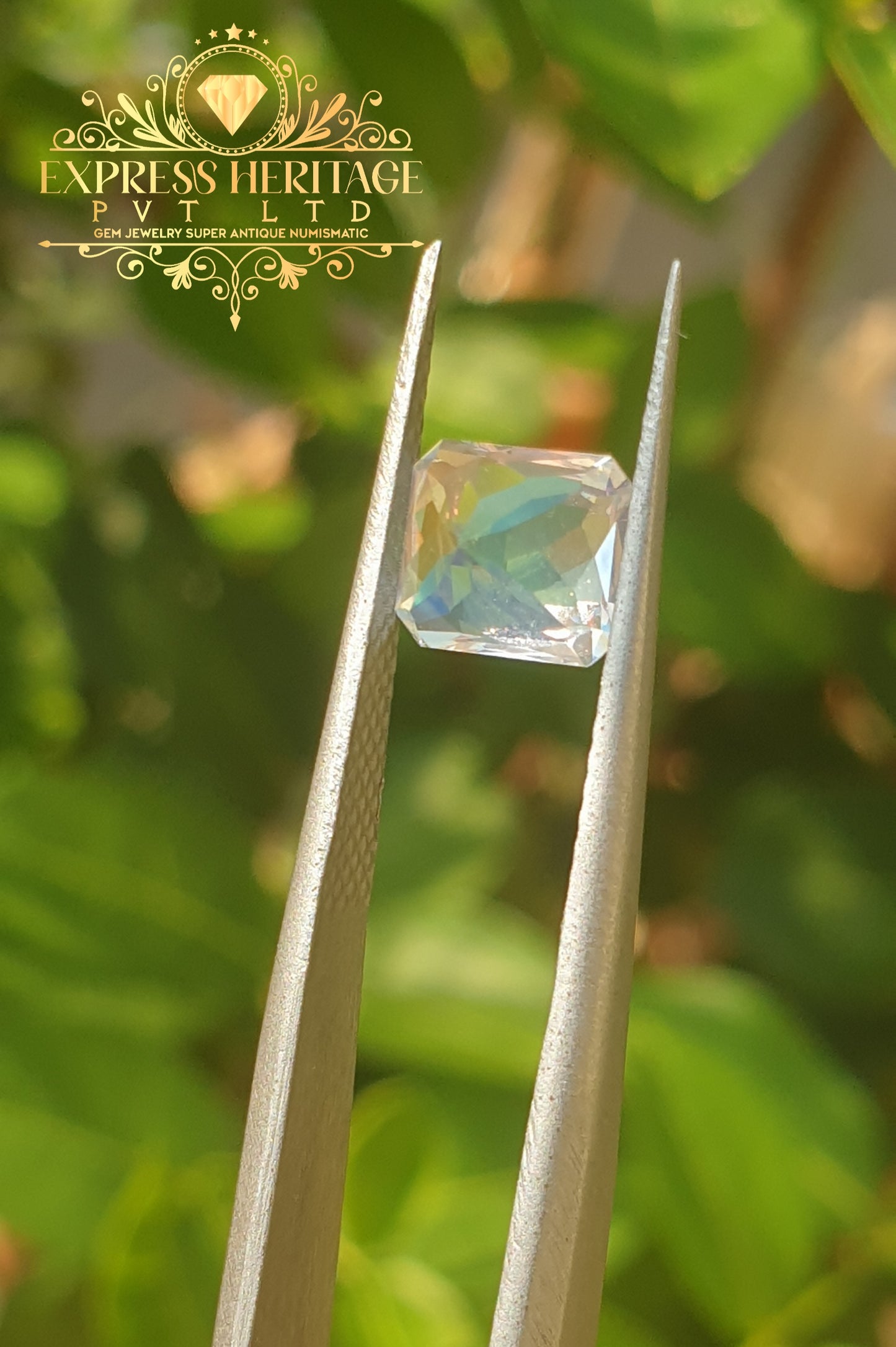 Rear Rainbow Moonstone 1.365 ct Perfect Multicolor