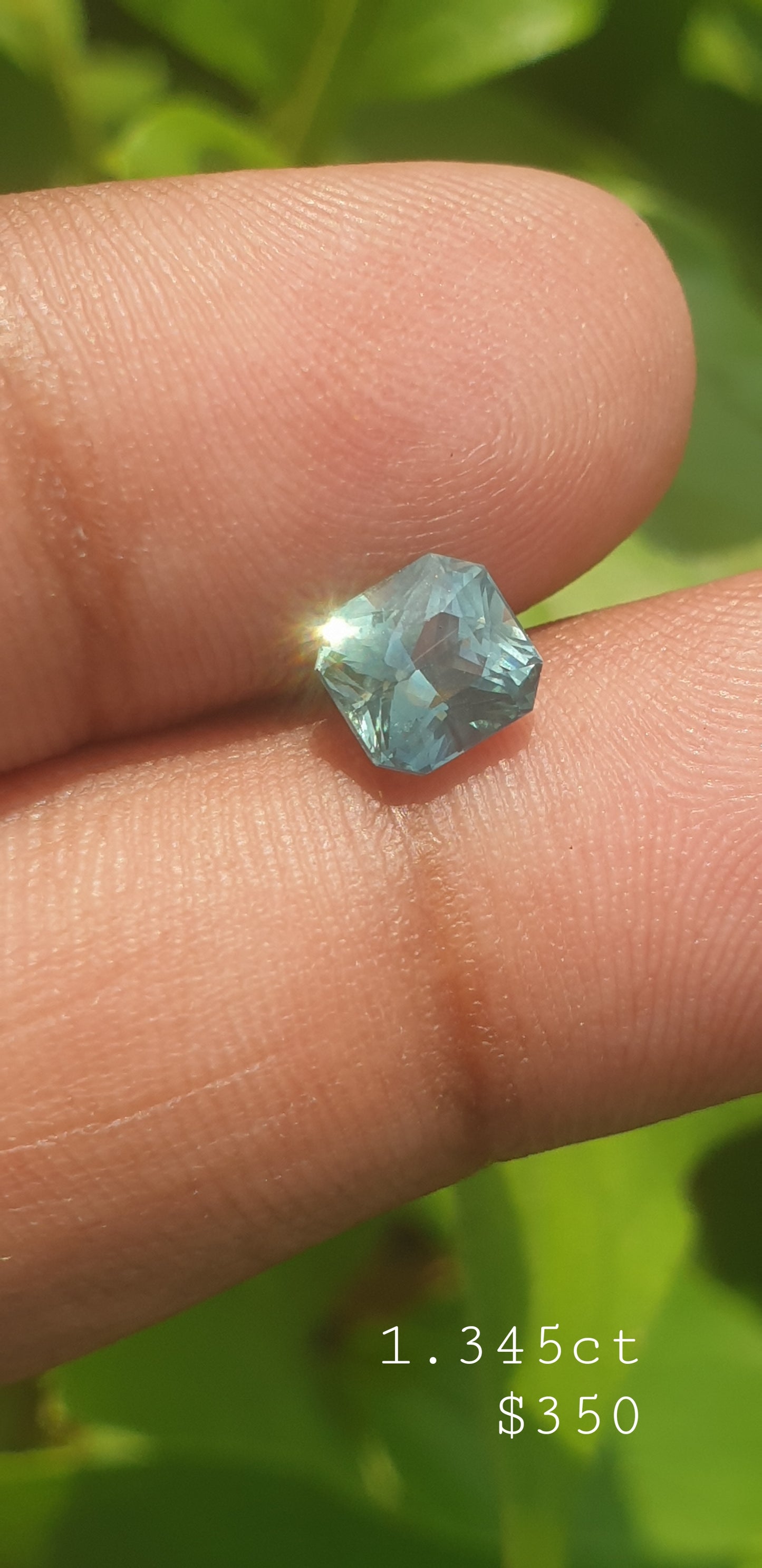 Tel Sapphir 1.345ct Nice Deep Blue- Greenish Sapphir Tone Stone