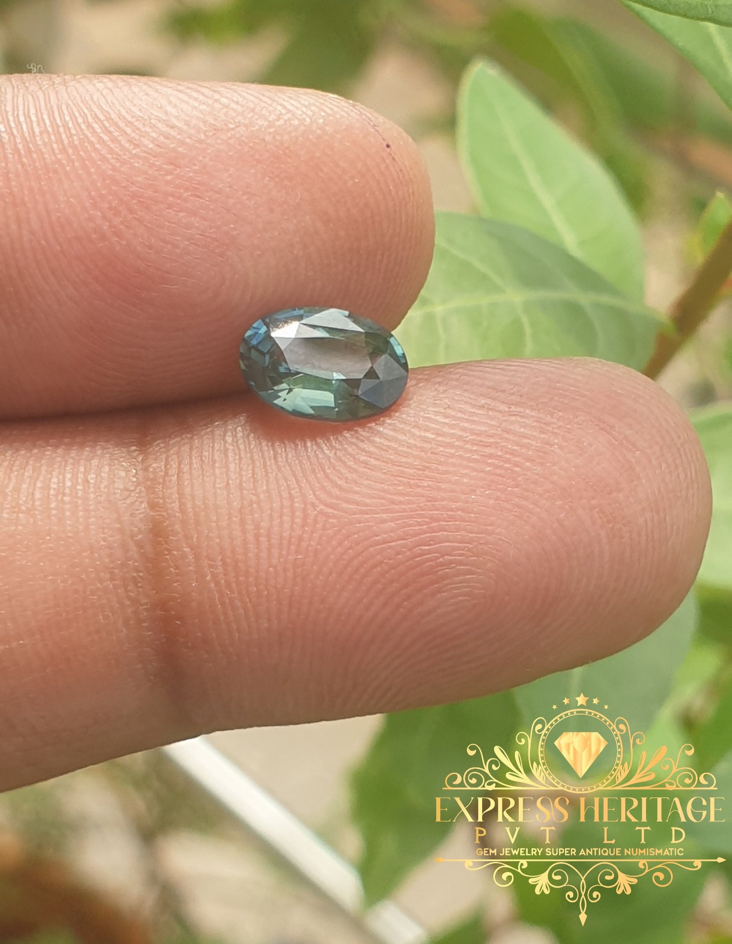 Tel Sapphir 1.60ct Blue Green Color